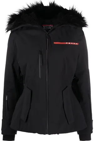 Prada Kapuzenjacke mit Logo-Patch