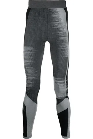 Y-3 Gestreifte Skinny-Hose mit Logo