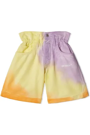 OFF-WHITE Helvetica Shorts mit Batikmuster