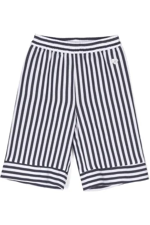 MONNALISA Stripe-pattern wide leg trousers