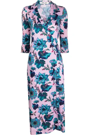 Diane von Furstenberg Seidenkleid mit Blumen-Print