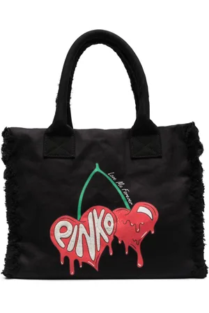 Pinko Beach logo-print tote bag