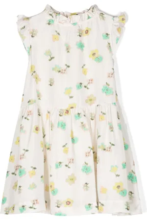 BONPOINT Gerüschtes Kleid aus Seide