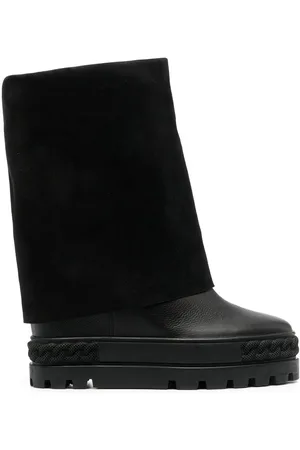 Casadei Damen Stiefel - Leather wedge boots