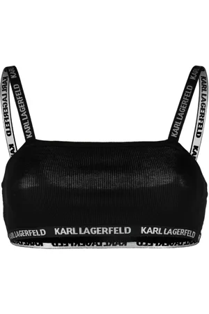 Karl Lagerfeld Damen Trägerlose & variable BHs - Ribbed logo-strap bandeau bra
