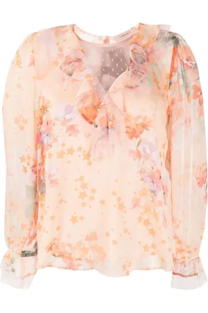 Twin-Set Gerüschte Bluse mit Blumen-Print