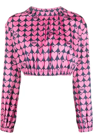Moschino Cropped-Bluse mit Print