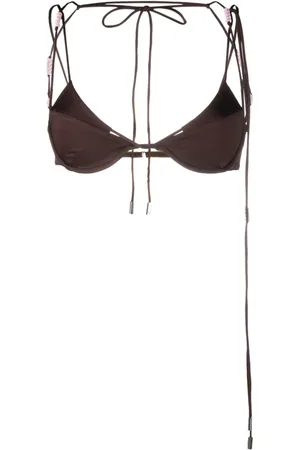 Jacquemus Damen Triangel Bikinis - Barco bead-embellished bikini top