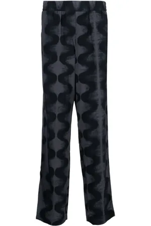 Alexander McQueen Gerade Hose mit abstraktem Print