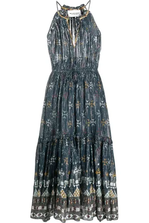 Marant Etoile Neckholder-Kleid mit grafischem Print
