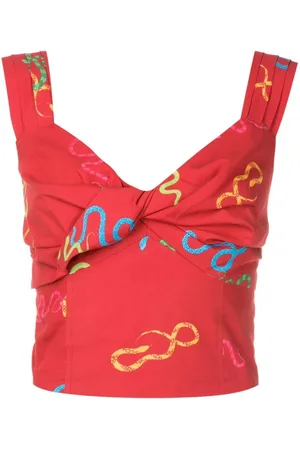 Isolda Cropped-Top mit Print