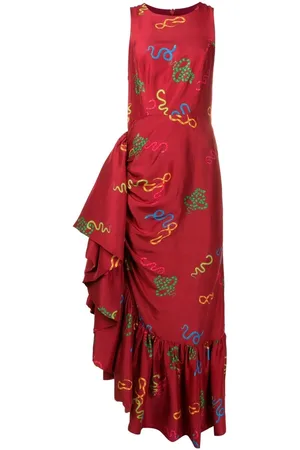 Isolda Seidenkleid mit Ariel-Print