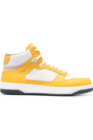 santoni High-Top-Sneakers mit Kontrasteinsätzen
