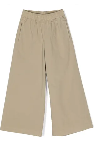 Aspesi Kids Elastic waistband wide-leg trousers