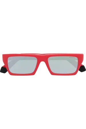Msgm Sonnenbrille mit eckigem Gestell
