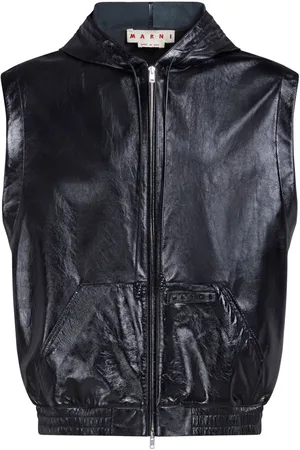 Marni Ärmellose Lederjacke