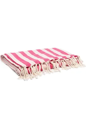 MC2 SAINT BARTH Candy-striped cotton beach towel