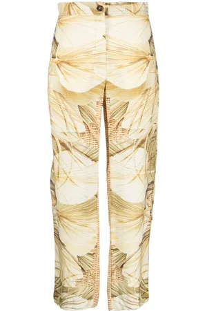 FAY Gerade Hose mit Natur-Print