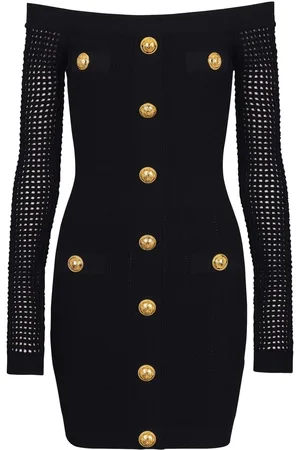 Balmain Schulterfreies Minikleid