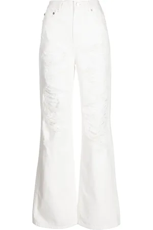 GOEN.J Gerade Jeans in Distressed-Optik