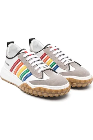 Dsquared2 Jungen Schnürschuhe - Rainbow stripe-print lace-up trainers