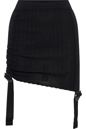DION LEE Gerippter Minirock mit Raffungen