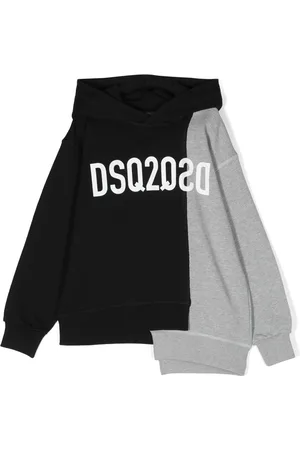 Dsquared2 Jungen Shirts - Asymmetric logo-print hoodie