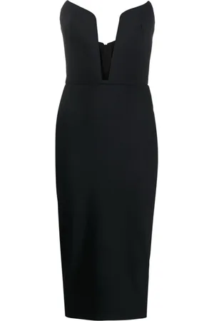 Nº21 Schulterfreies Midikleid