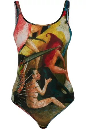 Alexander McQueen Damen Bodys - Hieronymus Bosch-print jersey bodysuit