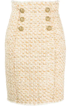 Balmain Bleistiftrock mit Zierknöpfen
