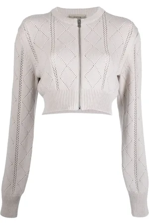 SYSTEM Cropped-Cardigan mit Argyle-Muster