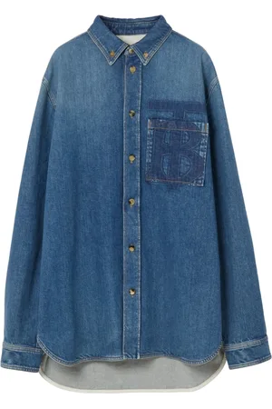 Burberry Jeanshemd mit Monogramm