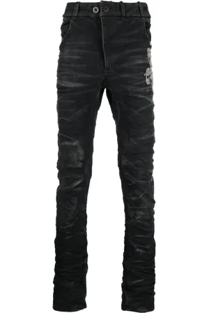 11 BY BORIS BIDJAN SABERI Skinny-Jeans im Distressed-Look