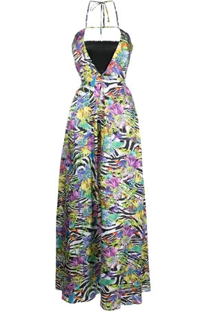 Roberto Cavalli Maxikleid mit Blumen-Print