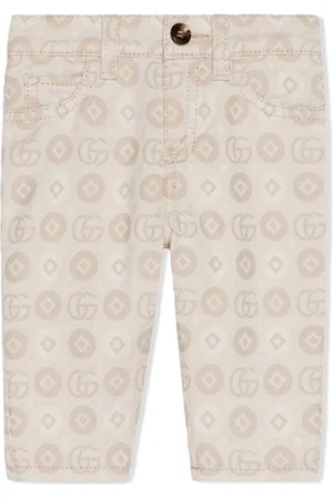 Gucci Chinos - Double G geometric-print trousers