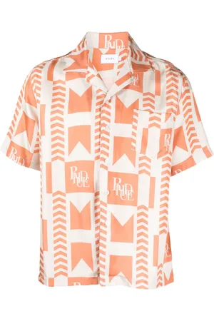 Rhude Leinenhemd mit geometrischem Print
