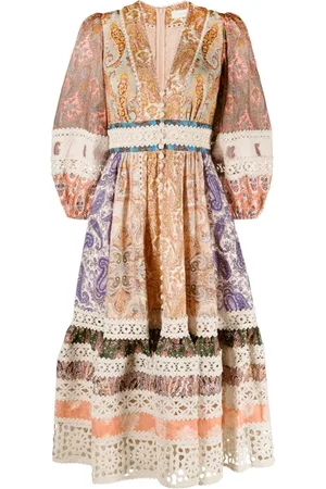ZIMMERMANN Midikleid im Mustermix
