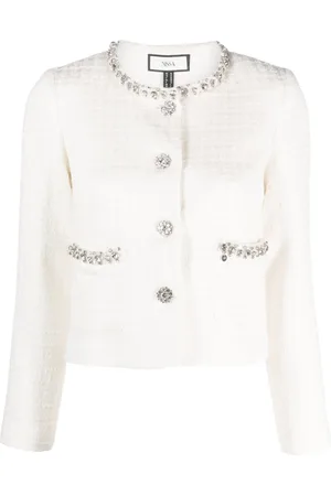 NISSA Damen Bouclé Jacken - Crystal-embellished bouclé jacket