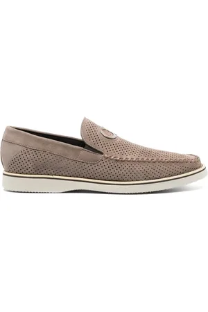 Casadei Perforierte Loafer aus Wildleder