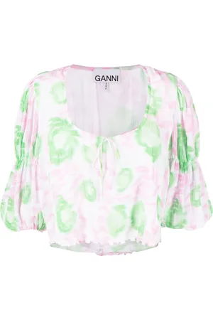 Ganni Bluse mit Blumen-Print