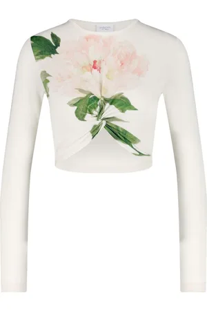 Giambattista Valli Cropped-Oberteil mit Blumen-Print