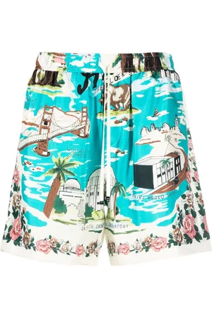 AMIRI Shorts aus Seide mit Print