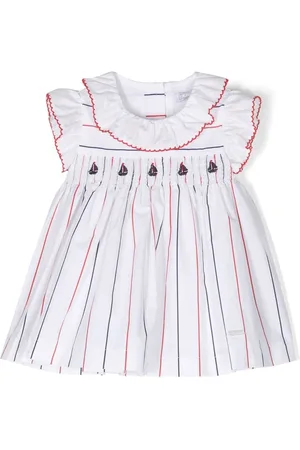 PATACHOU Gestreiftes Kleid mit Bootsstickerei