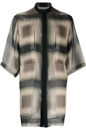 Rick Owens Semi-transparentes Seidenhemd