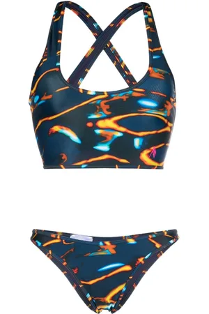 The Attico Bikini mit abstraktem Print