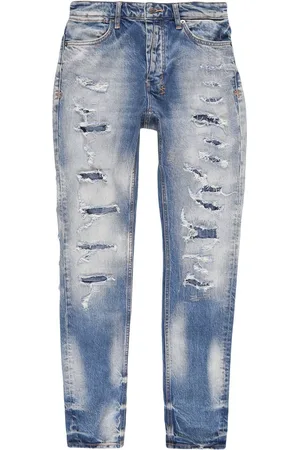 KSUBI Schmale Jeans mit Distressed-Detail