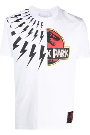 Neil Barrett Jurassic Park & Fair Isle Thunderbolt T-Shirt