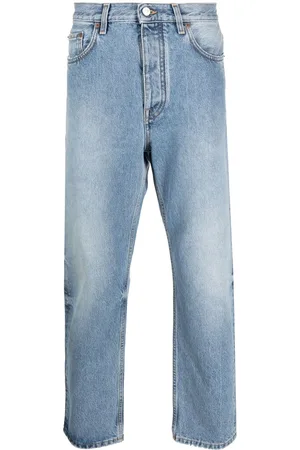 Harmony Halbhohe Straight-Leg-Jeans