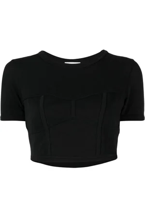 A.L.C. Cropped-T-Shirt mit rundem Ausschnitt