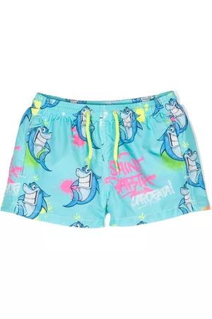 MC2 SAINT BARTH Strandmode - Shark-print beach shorts